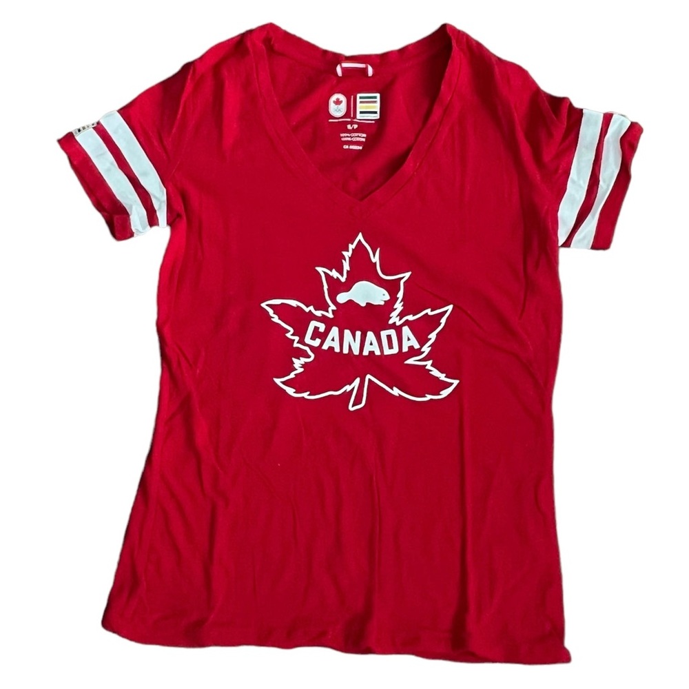 Roots Canadian HBC Olympic fitted t-shirt women’s size small